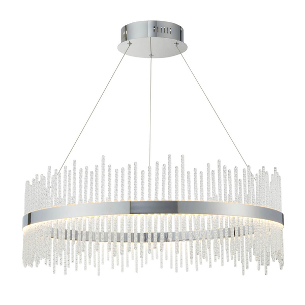 Nowoczesna lampa wisząca L&-1107108 LED 56W 3000K chrom przezroczysty