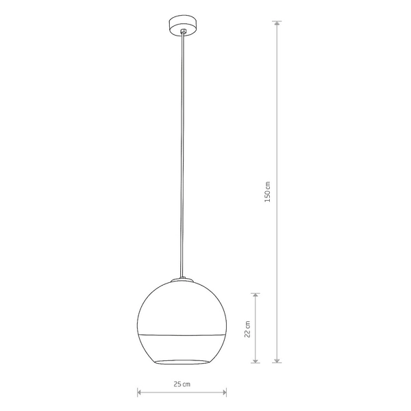 Glamour lampa wisząca Globe Plus 7606 kulisy zwis do pokoju srebrny