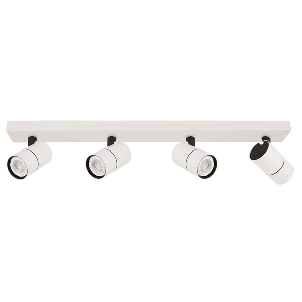 Plafon LAMPA sufitowa LACONI SPL-2813-4B-WH Italux metalowa OPRAWA regulowane reflektorki na listwie białe czarne