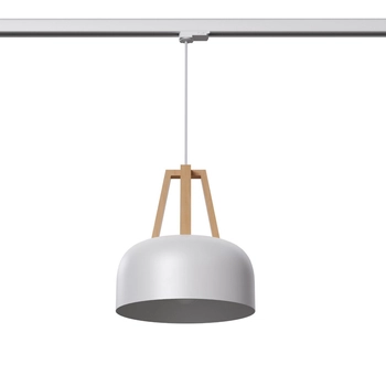 Kopułowa lampa wisząca 3-fazowa CASCO MYL.00195 z żarówką biały brązowy