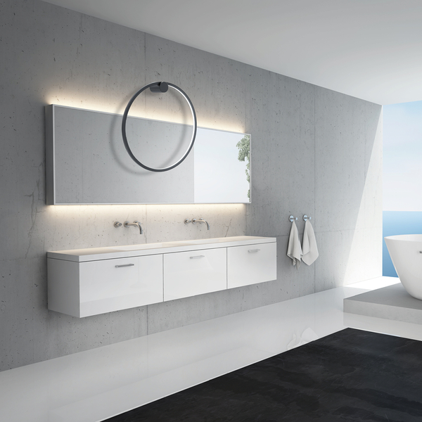 Pierścieniowy kinkiet ścienny Saturno ML8850 Milagro LED 25W 4000K IP44 czarny