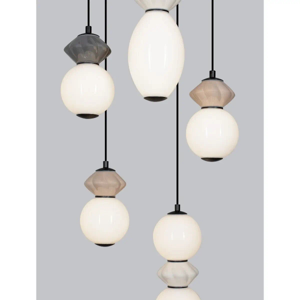 Ceramiczna wisząca lampa MONRETA LE45236 LED 28W 3000K mokka biała