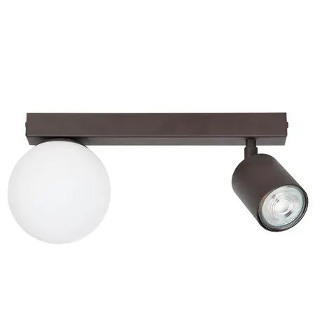 Sufitowa lampa do salonu Tavira 41315 kula ball biała brązowa