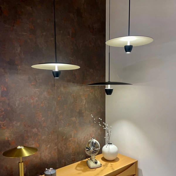 Wisząca lampa Ufo LP-0408/1P S BK LED 8W 3000-6000K kapelusz czarny