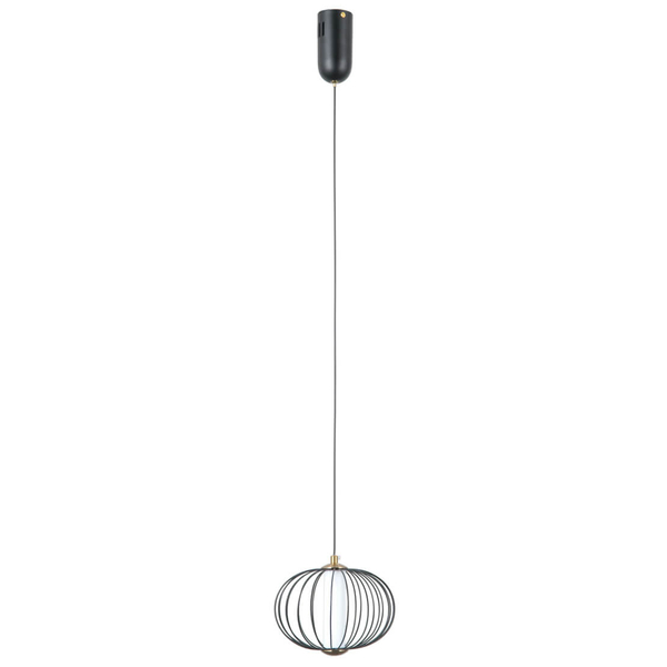 Kulista lampa wisząca Rabel PND-344221-1-BK LED 5W 3000K nad stół czarny