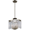 LAMPA wisząca SABRIGA PND-44544-3 Italux glamour OPRAWA metalowy ZWIS kryształki brąz przezroczyste