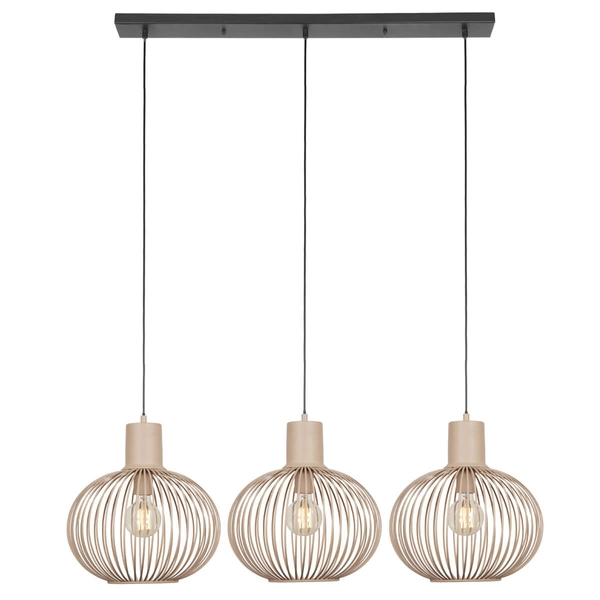 Wisząca lampa na listwie GILA 365700366 Trio bańki do salonu beżowa