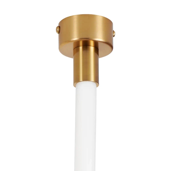 Lampa wisząca SNAKE MD1021-3 biała złota metal PVC LED 45W 3000K 3M wąż ledowy do salonu