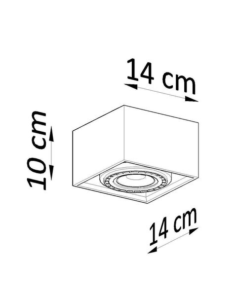 Downlight LAMPA sufitowa SL.0915 drewniana OPRAWA loftowa kostka drewno