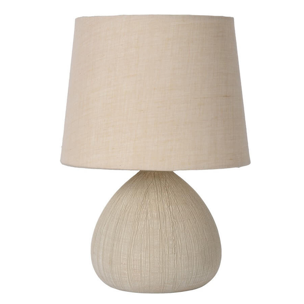 Ceramiczna lampa stołowa RAMZI 47506/81/38 z abażurem beżowa