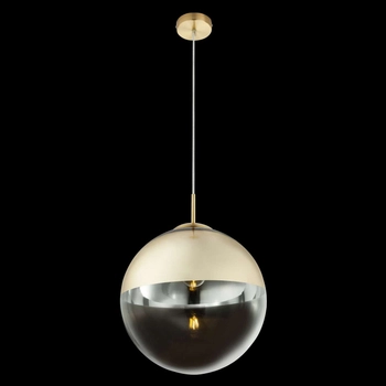 LAMPA wisząca VARUS 15858 Globo szklana OPRAWA zwis kula ball złota przezroczysta