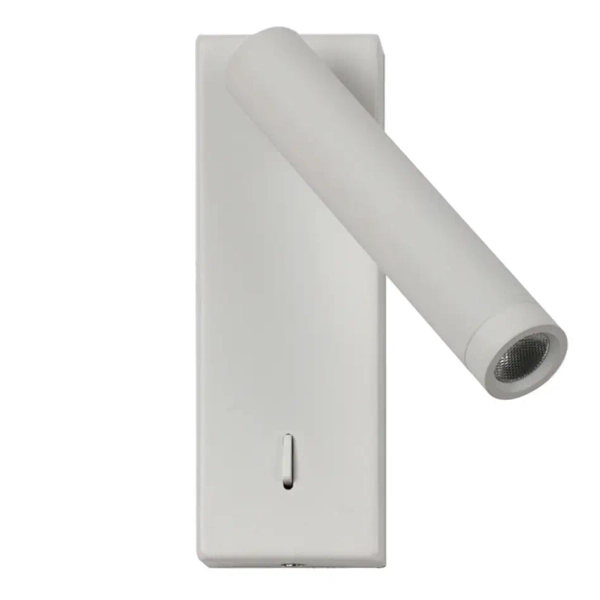Ledowy kinkiet do sypialni Cali WL-21017-WH LED 2,5W 3000K szary