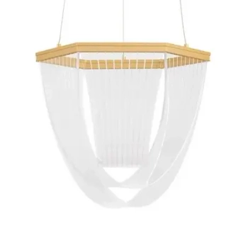 Owalna wisząca lampa ZARLINO LE45391 LED 20W 3000K złota