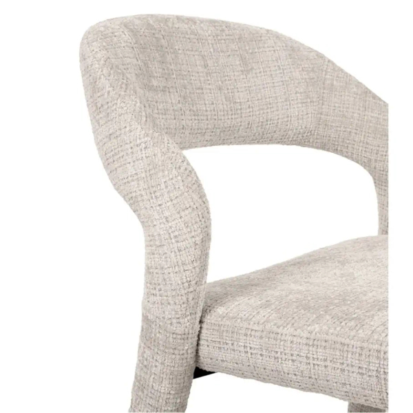 Tapicerowane krzesło KOS MM1501100299 beżowe taupe tkanina 45cm