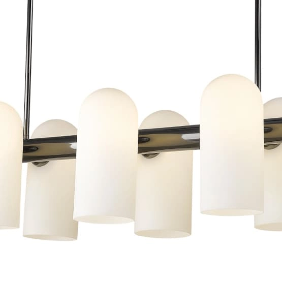 Wielopunktowa lampa wisząca Seoul p10742bk Cosmolight metal szkło czarna biała