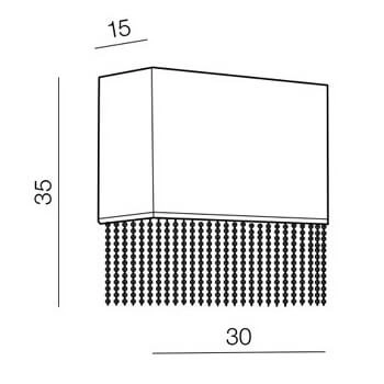 Dekoracyjna lampa ścienna Glamour AZ1587 Azzardo kryształy czarna