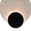 Okrągły kinkiet ścienny TRAVERTINO W0394 LED 10W 3000K biały czarny
