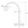 Stołowa lampka kulista Enigma T0054 Maxlight LED 2W 3000K do salonu złota