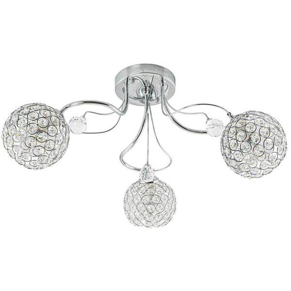 Sufitowa lampa glamour 8825/3 8C ball crystals chrom