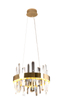 Lampa wisząca PRINCE P0420 kryształowa crystal LED 21W 3200K glamour złota