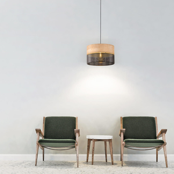Ażurowa lampa wisząca NICOL 4799 TK Lighting nad wyspę brązowa czarna