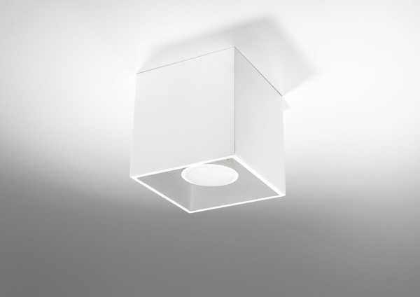 Downlight LAMPA sufitowa SL.0027 metalowa OPRAWA kostka cube biała