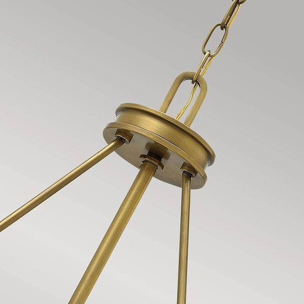 Zwisająca lampa okrąg Collier HK-COLLIER-P Hinkley metalowa szklana mosiądz