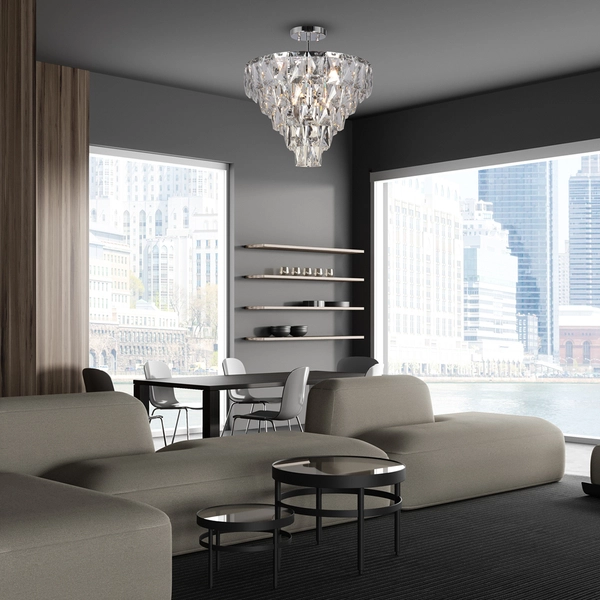 Pałacowa lampa sufitowa Chelsea ML8811 Milagro kryształki chrom