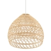 Lampa wisząca Boho 11151 pleciona japandi kuchenna stalowa drewniana biała
