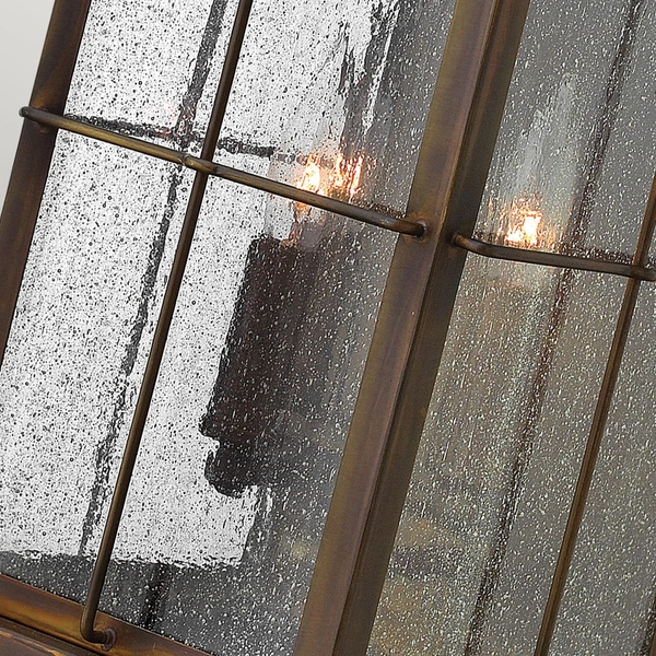 Latarnia naścienna zewnętrzna HK-BINGHAM-L Hinkley lampion mosiądz