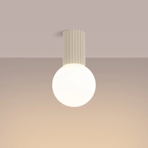 Łazienkowa lampa sufitowa HALO SL.1718 kulista IP44 biała kaszmirowa