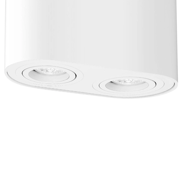 Sufitowa lampa plafon Kobald 2052 biały downlight podwójny do sypialni