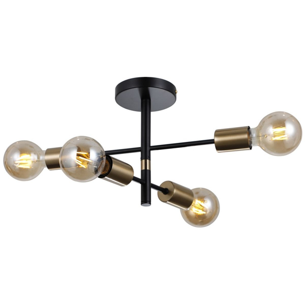 Klasyczna lampa sufitowa do salonu Piansi PND-4025-4-BL-HBR Italux mosiądz