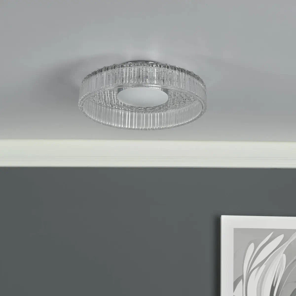 Kryształowy plafon Leena LEE5208 LED 16W 2700K okrągły chrom