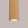 Podłużna lampa wisząca KARBON SL.1554 tubka ryflowana złota