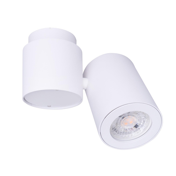 Lampa sufitowa BARRO C0036 tuba regulowany spot biała