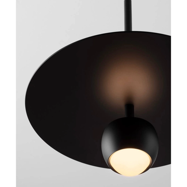 Okrągła lampa zwisająca BAILA LE44533 LED 8W 3000K nad stół czarny