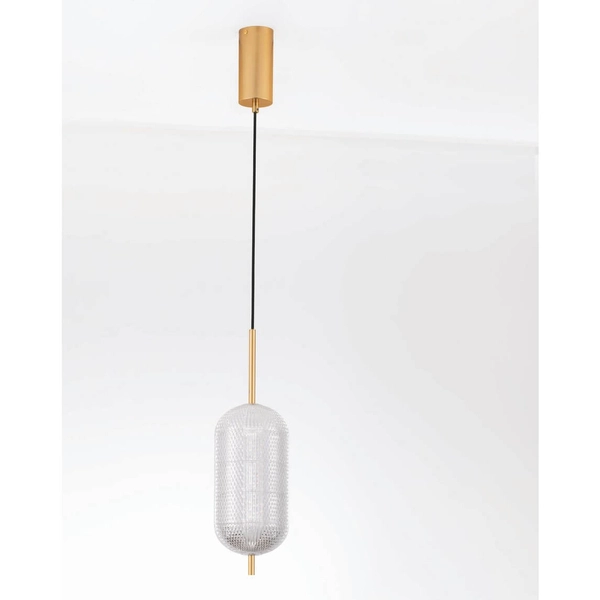 Lampa wisząca nad stół TIPUANI LE44626 LED 17W 3000K owalna złota przezroczysta