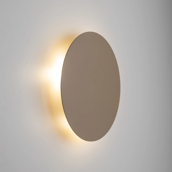 Nowoczesna ścienna lampa Luna Sabia 10624 okrągła koło beżowy