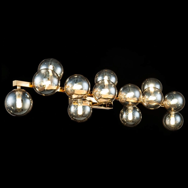 Modernistyczna LAMPA ścienna DALLAS MOD547WL-13G Maytoni metalowa OPRAWA kinkiet szklane kule balls złote