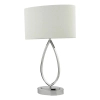 Tkaninowa nocna lampa Wyatt WYA4250 z abażurem kość słoniowa chrom