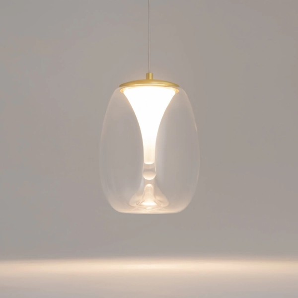 Zawieszana lampa Splash MOD282PL-L8G3K1 LED 7W 3000K złota przezroczysta