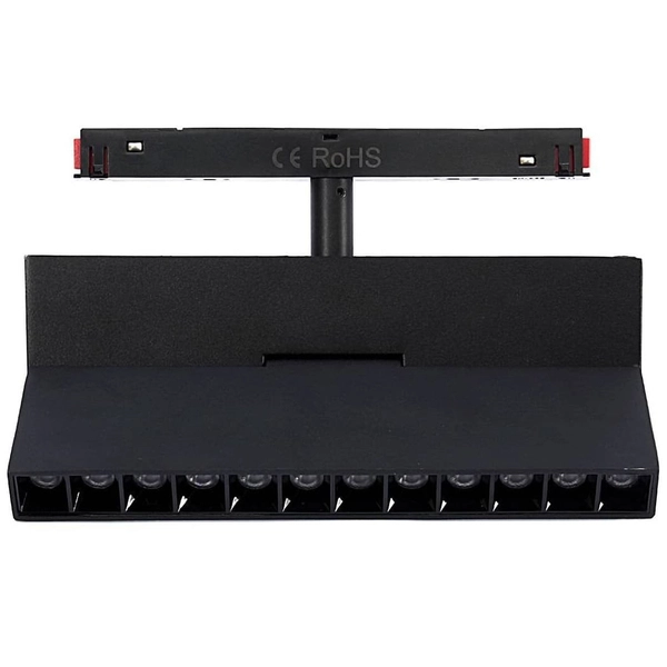 Lampa do szyn magnetycznych z diodami 484 Domeno LED 12W 4000K 3-fazowa czarna