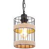 Wisząca LAMPA skandynawska HALIA 15673H Globo okrągła OPRAWA metalowy ZWIS na łańcuchu loft brązowy czarny