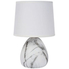 Ceramiczna LAMPA stołowa MARMO 47508/81/31 Lucide abażurowa LAMPKA nocna stojąca biała