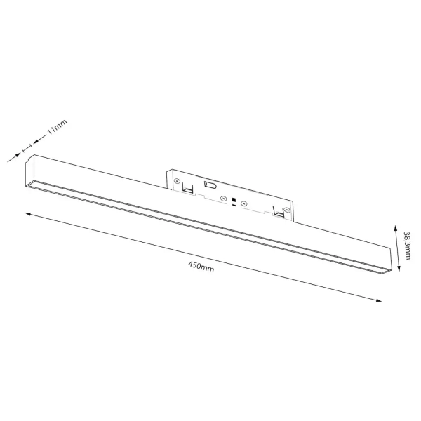 Podłużna szynowa lampa magnetyczna Magnetic Track ML2174 LED 15W CCT czarny