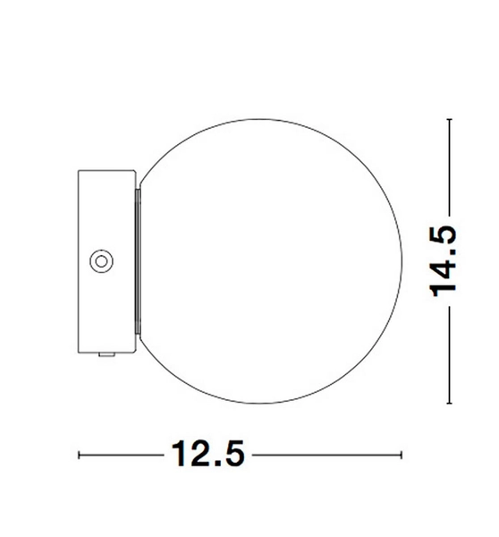 Ścienna lampa UBEDA LE42966 Luces Exclusivas szklana kula biała czarna