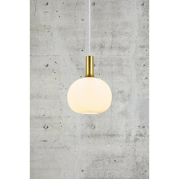 Kulista lampa wisząca szklana Alton 47313001 nad stół biały złoty