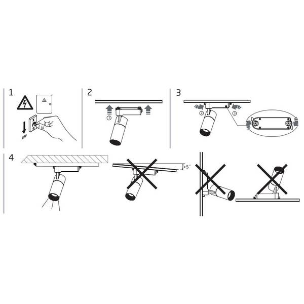 Spot do 1-obwodowego szynoprzewodu Profile Tinos 10386 Nowodvorski LED 10W 4000K czarny