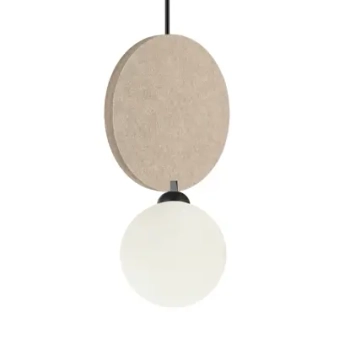 Wisząca lampa Andrea PND-59779-1M-BG nad stół czarna beżowa